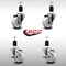 Service Caster 3'' SS Nylon Wheel Swivel 1-1/2'' Expanding Stem Caster Set 2 Brakes, 4PK SCC-SSEX20S314-NYS-2-TLB-2-112 - alternate 4